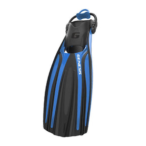 Genesis Flow Open Heel Fin with Bungee Fin Strap Powerful Stable-Ice Blue-SM-