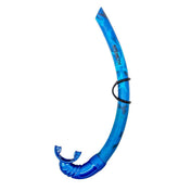 Open Box Genesis Stealth Snorkel J-Tube Snorkel for Free Diving, Spearfishing, Scuba, and Snorkeling-Blue Camo-