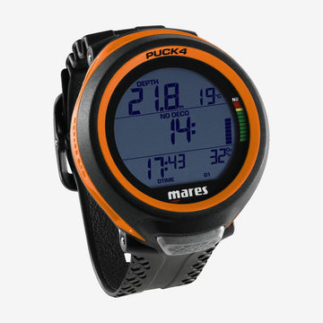 Mares Puck 4 Dive Computer-Black/Orange-