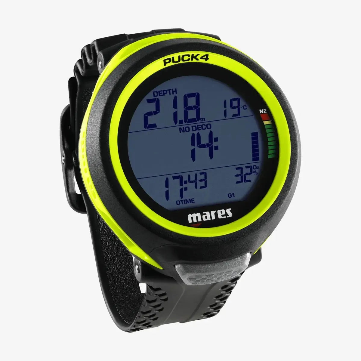 Mares Puck 4 Dive Computer-Black/Yellow Fluo-
