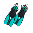 Ocean Reef Duo II Fins for Snorkeling and Swimming-Teal-S/M-New