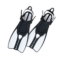 Ocean Reef Duo II Fins for Snorkeling and Swimming-White-S/M-New