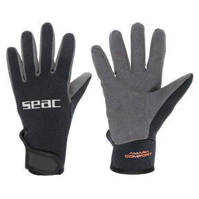 Seac Amara Comfort 1.5 MM Neoprene Freediving and Spearfishing Gloves-Black/Grey
