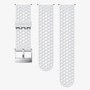Open Box Suunto 24mm Athletic 1 Silicone Strap-White Steel-S+M-