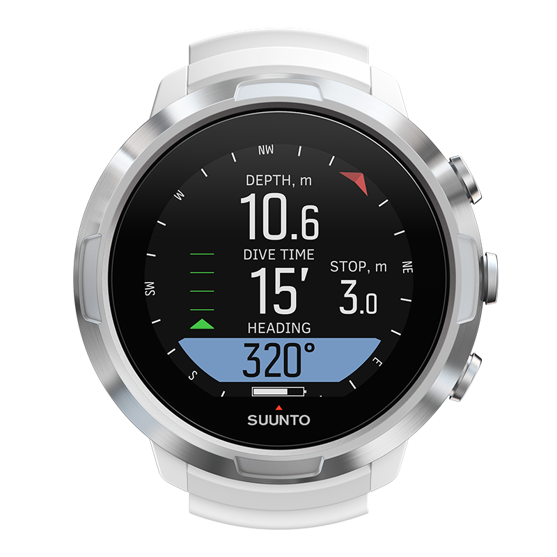 Suunto D5 Wrist Dive Computer with USB Cable-WHITE