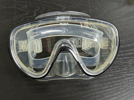 Open Box Tusa Adult Serene Mask - Black/Clear-Good-