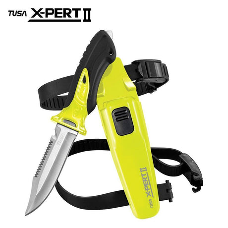Open Box Tusa X-Pert II Knife Drop Point-Flash Yellow-