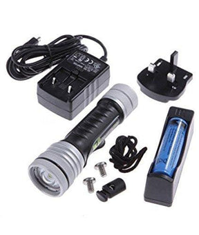 Open Box Underwater Kinetics Aqualite Video 90degree, Black (Spot Beam & UV-395 Lamp Head NOT Included)-