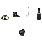Aqualung Open Water Diver Course Package – Reveal Ultrafit Mask + Phazer Open Heel Fins + Zephyr Flex Snorkel + 7mm Superzip…