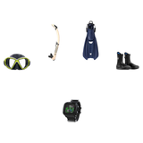 Aqualung Open Water Diver Course Package – Reveal Ultrafit Mask + Phazer Open Heel Fins + Zephyr Flex Snorkel + 7mm Superzip…