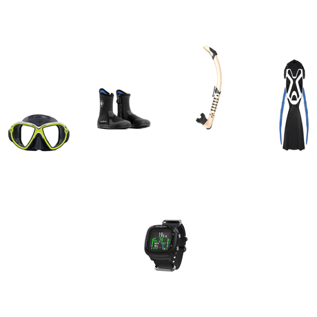 Aqualung Open Water Diver Course Package – Reveal Ultrafit Mask + Phazer Open Heel Fins + Zephyr Flex Snorkel + 7mm Superzip…