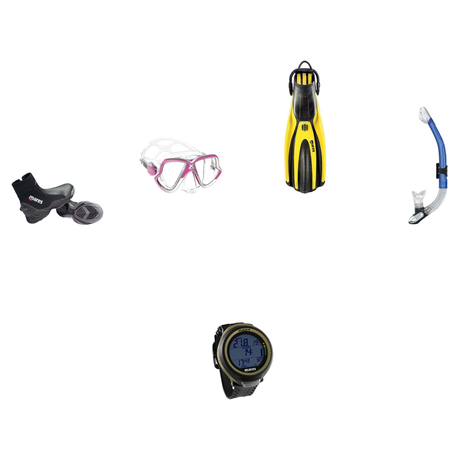 Mares Open Water Diver Course Package – Force-X LS Mask + Avanti 4X Fins + Ergo Dry Snorkel + 5mm Trilastic Boots + Puck 4 D…