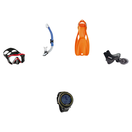 Mares Open Water Diver Course Package – Force-X LS Mask + Avanti 4X Fins + Ergo Dry Snorkel + 5mm Trilastic Boots + Puck 4 D…