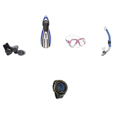 Mares Open Water Diver Course Package – Force-X LS Mask + Avanti 4X Fins + Ergo Dry Snorkel + 5mm Trilastic Boots + Puck 4 D…
