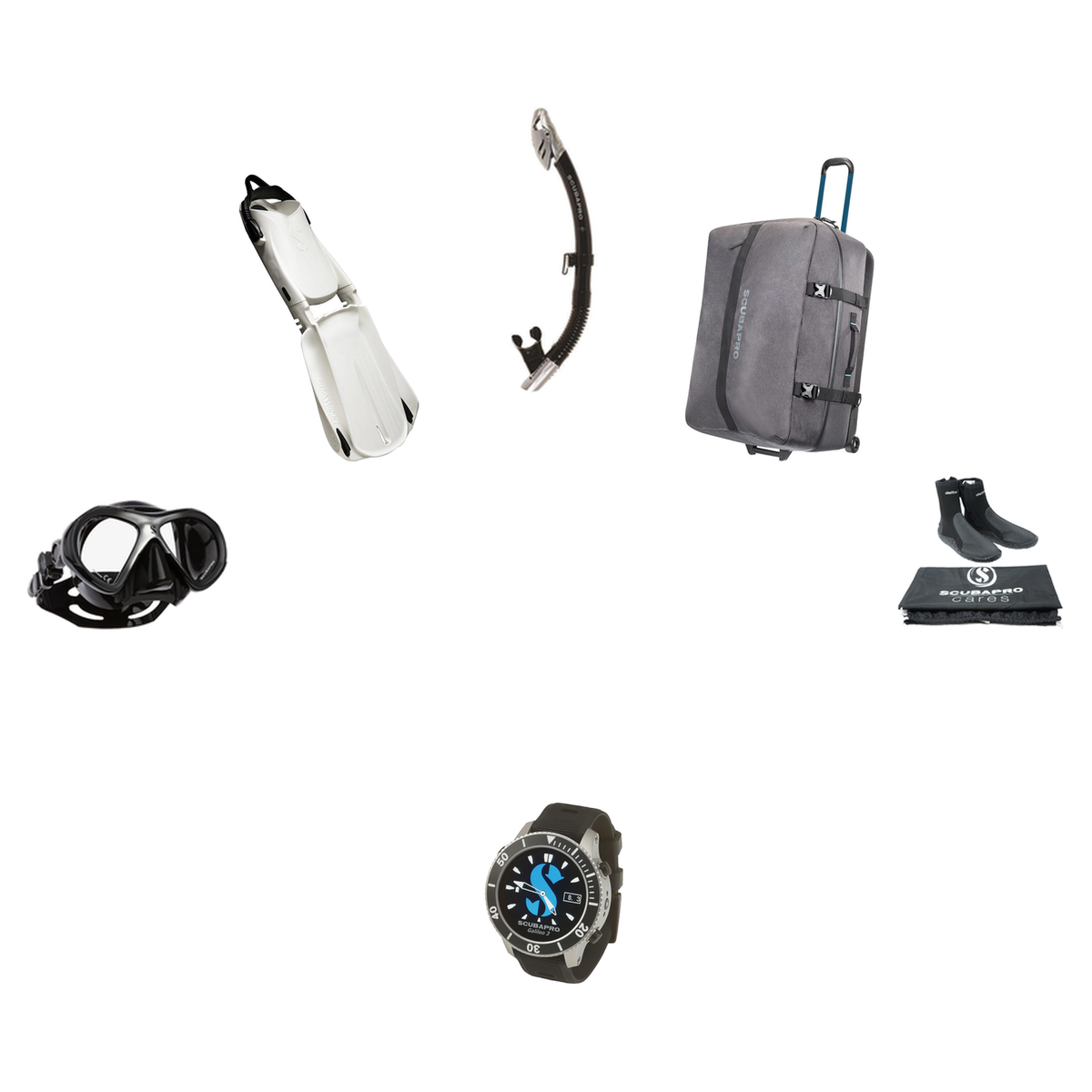 Scubapro Open Water Diver Course Package – D-Mask + Seawing Supernova Fins + Spectra Dry Snorkel + Delta 5mm Full Cut Boots…
