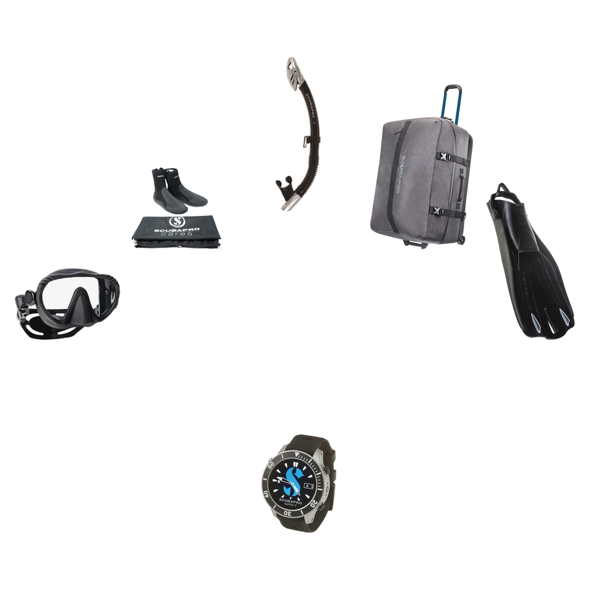 Scubapro Open Water Diver Course Package – D-Mask + Seawing Supernova Fins + Spectra Dry Snorkel + Delta 5mm Full Cut Boots…