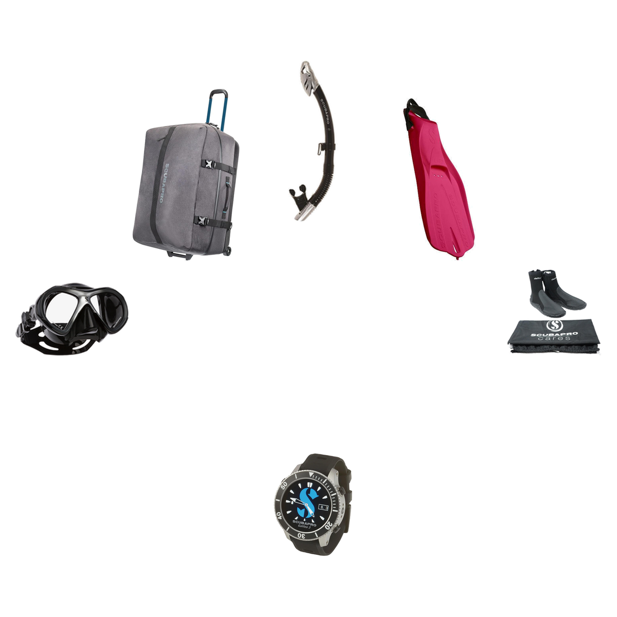 Scubapro Open Water Diver Course Package – D-Mask + Seawing Supernova Fins + Spectra Dry Snorkel + Delta 5mm Full Cut Boots…