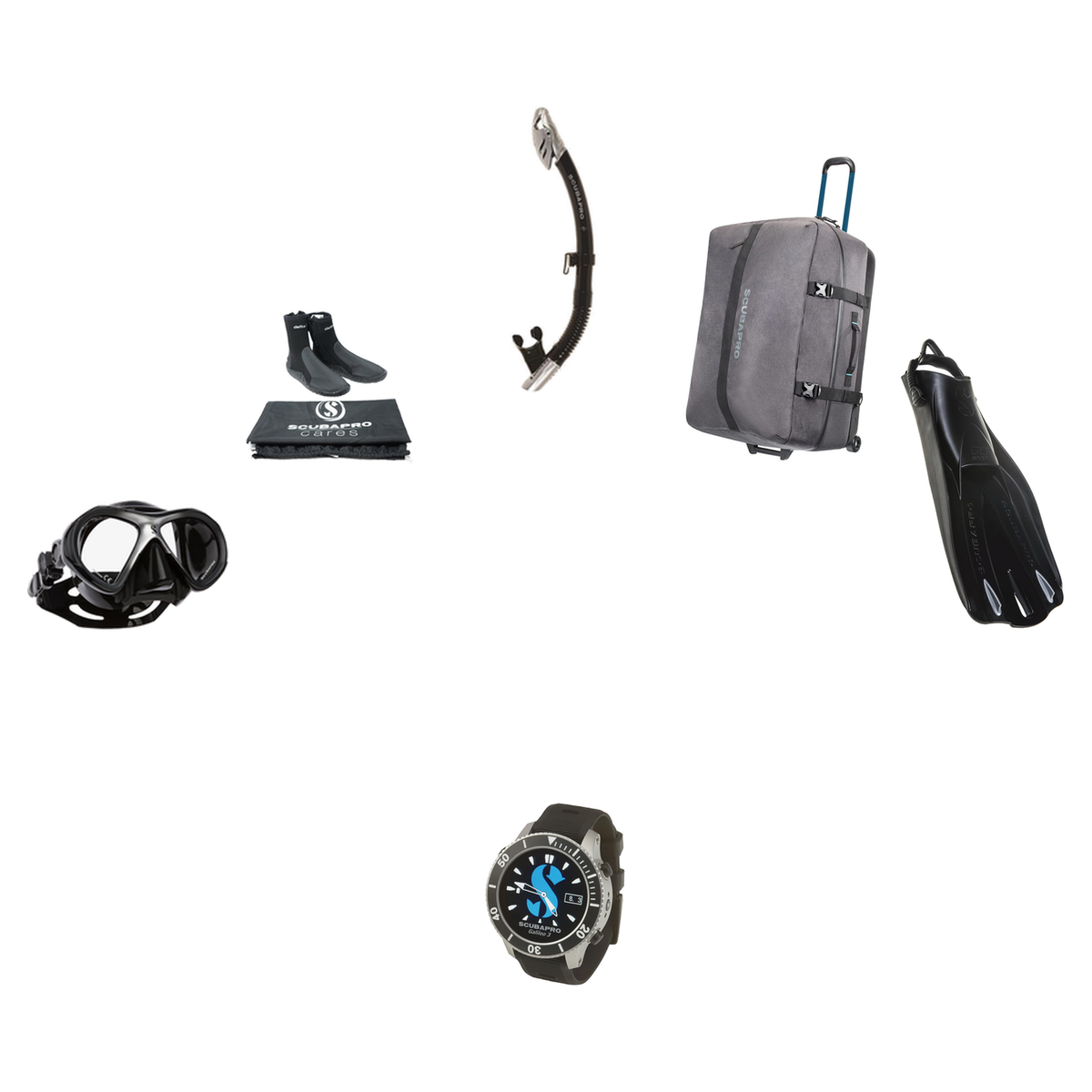 Scubapro Open Water Diver Course Package – D-Mask + Seawing Supernova Fins + Spectra Dry Snorkel + Delta 5mm Full Cut Boots…