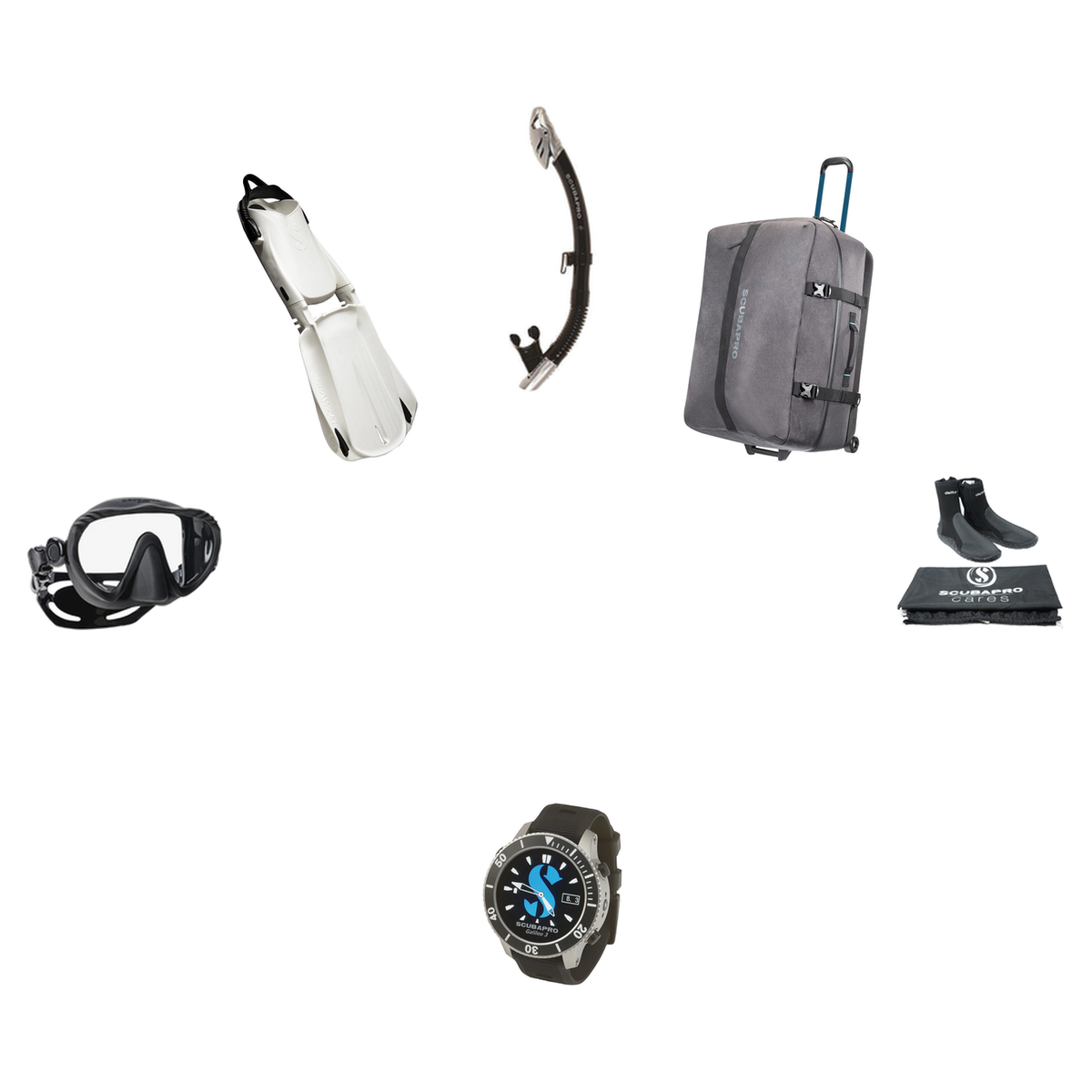 Scubapro Open Water Diver Course Package – D-Mask + Seawing Supernova Fins + Spectra Dry Snorkel + Delta 5mm Full Cut Boots…