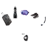 Tusa Open Water Diver Course Package – Zensee Pro Mask + SF-0112 Tri-Force Fins + Hyperdry Elite II Snorkel + HS 3mm Slipper…