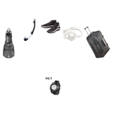 Tusa Open Water Diver Course Package – Zensee Pro Mask + SF-0112 Tri-Force Fins + Hyperdry Elite II Snorkel + HS 3mm Slipper…