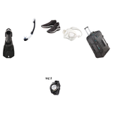 Tusa Open Water Diver Course Package – Zensee Pro Mask + SF-0112 Tri-Force Fins + Hyperdry Elite II Snorkel + HS 3mm Slipper…