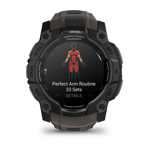 Garmin Instinct 3 50 mm AMOLED rugged GPS smartwatch, Black/Charcoal 4