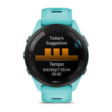 Garmin Forerunner 265 AMOLED GPS Running Smartwatch – 46 mm / Aqua / Black
