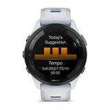 Garmin Forerunner 265 AMOLED GPS Running Smartwatch – 46 mm / Whitestone / Tidal Blue