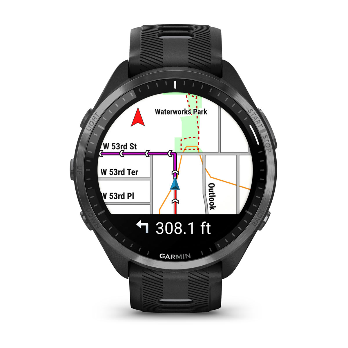 Garmin Forerunner 965 AMOLED GPS Running Smartwatch – Black / Powder Gray