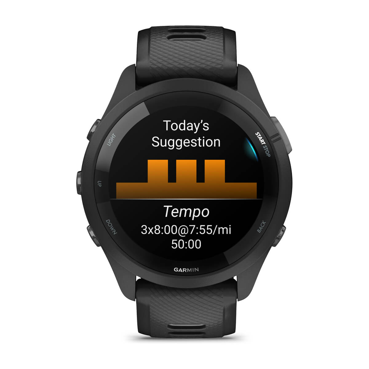 Garmin Forerunner 265 AMOLED GPS Running Smartwatch – 46 mm / Black / Powder Gray