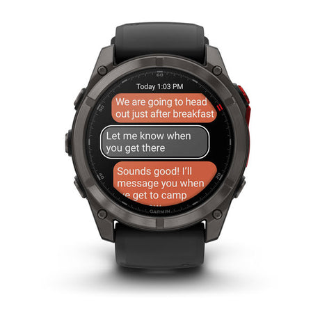 Garmin fenix 8 Pro 51 mm MicroLED multisport GPS smartwatch, sapphire, carbon gray DLC titanium 6