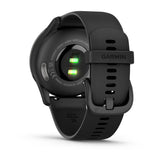 Garmin vívomove Trend Hybrid Smartwatch – Slate Stainless Steel Bezel with Black Case and Silicone Band