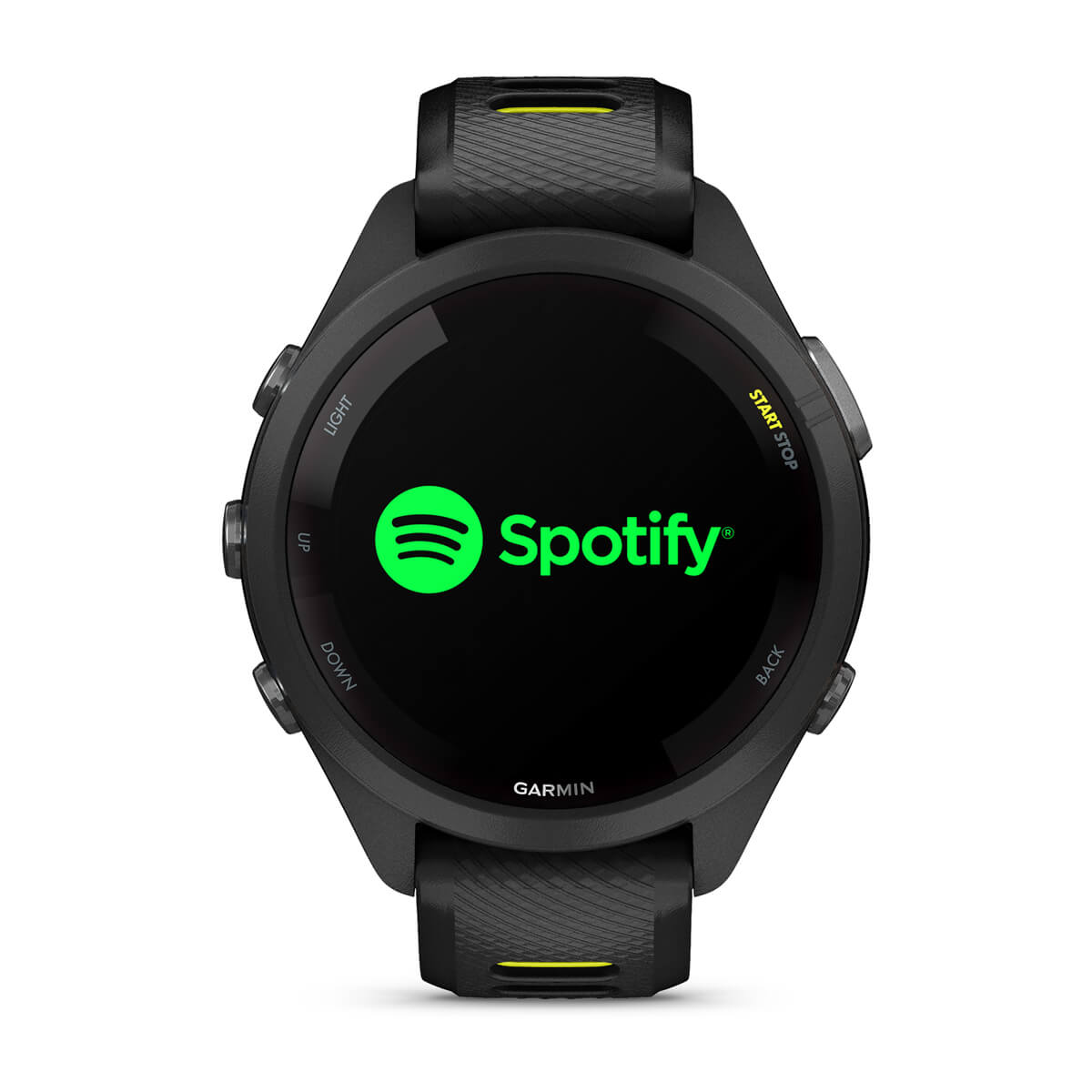 Garmin Forerunner 265 AMOLED GPS Running Smartwatch – 42 mm / Black / Amp Yellow