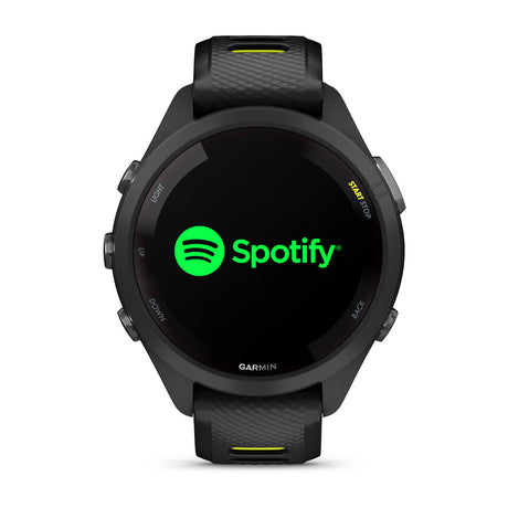 Garmin Forerunner 265 AMOLED GPS Running Smartwatch – 42 mm / Black / Amp Yellow