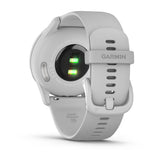 Garmin vívomove Trend Hybrid Smartwatch – Silver Stainless Steel Bezel with Mist Gray Case and Silicone Band
