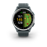 Garmin Approach S44 and S50 GPS Golf Smartwatch – S44: Golf Features / Silver Aluminum Bezel with Twilight Silicone Band