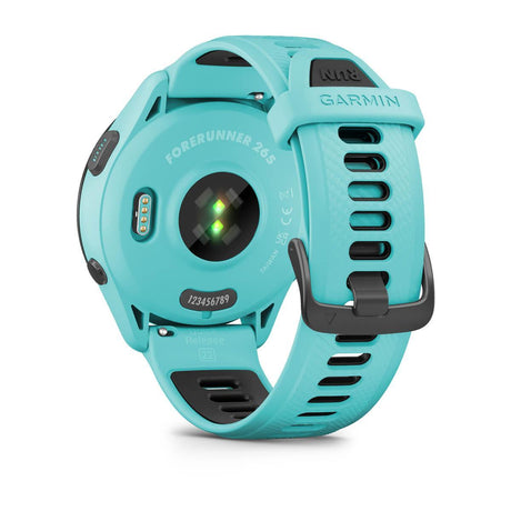 Garmin Forerunner 265 AMOLED GPS Running Smartwatch – 46 mm / Aqua / Black