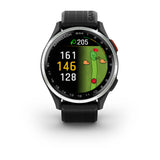 Garmin Approach S44 and S50 GPS Golf Smartwatch – S44: Golf Features / Silver Aluminum Bezel with Black Silicone Band