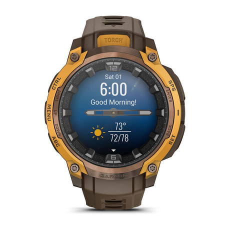 Garmin Instinct Crossover Hybrid GPS Smartwatch – AMOLED / Bronze/Sunburst