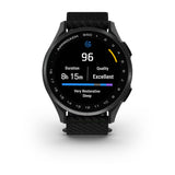 Garmin Approach S44 and S50 GPS Golf Smartwatch – S50: Golf & Fitness Features / Slate Aluminum Bezel with Black Nylon Band