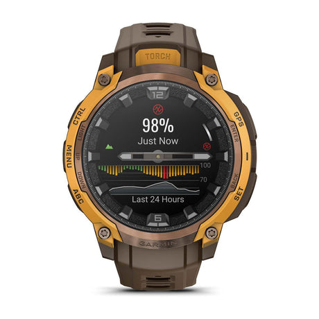 Garmin Instinct Crossover Hybrid GPS Smartwatch – AMOLED / Bronze/Sunburst
