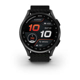 Garmin Approach S44 and S50 GPS Golf Smartwatch – S50: Golf & Fitness Features / Slate Aluminum Bezel with Black Nylon Band