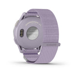 Garmin Approach J1 Junior GPS Golf Smartwatch – Silver Aluminum Bezel with Lilac ComfortFit Fabric Band
