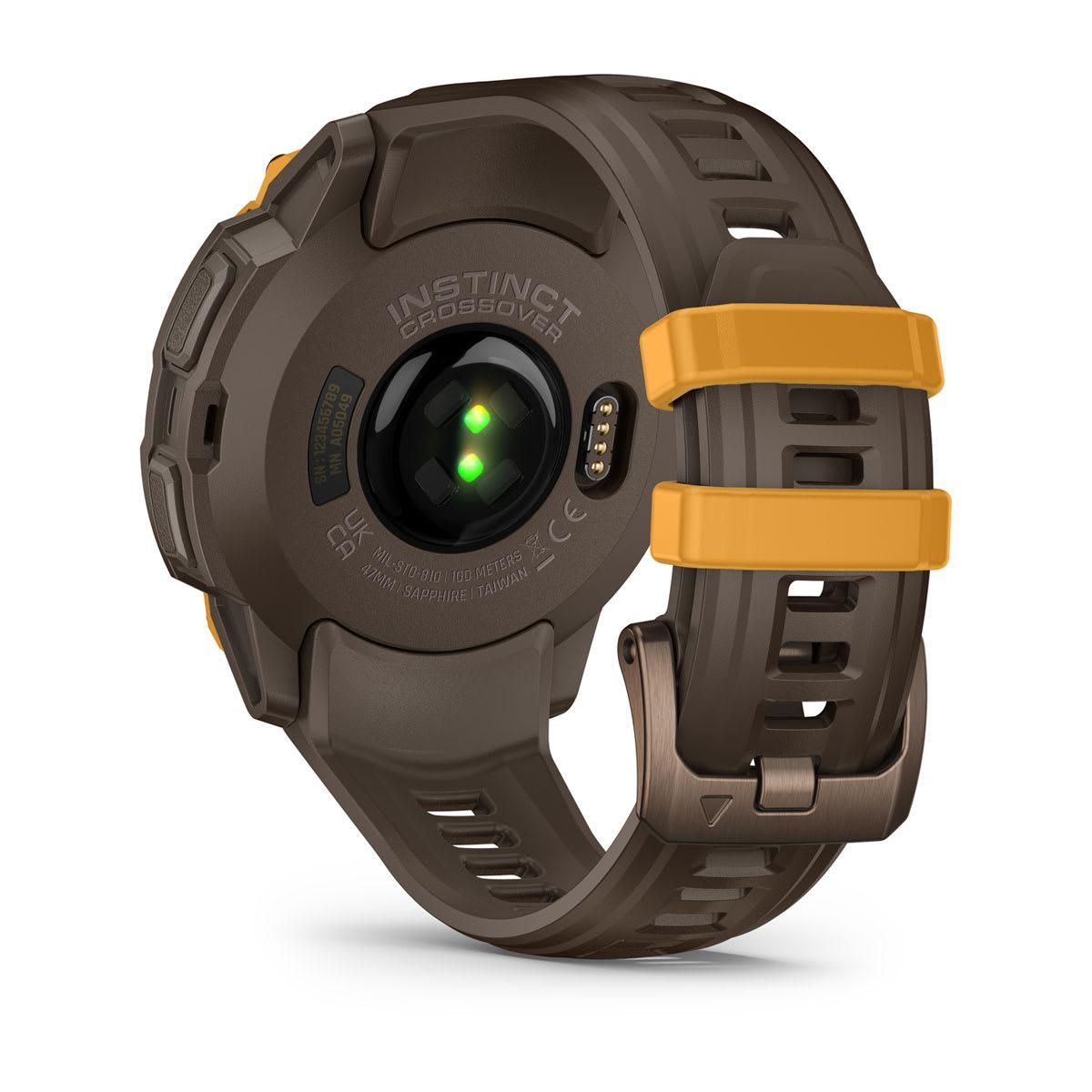 Garmin Instinct Crossover Hybrid GPS Smartwatch – AMOLED / Bronze/Sunburst