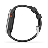 Garmin Approach S44 and S50 GPS Golf Smartwatch – S44: Golf Features / Silver Aluminum Bezel with Black Silicone Band