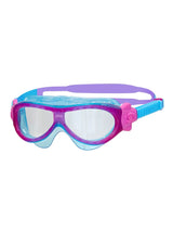 Zoggs Phantom Kids Swim Mask Blue/Red Clear Lens Anti-Fog