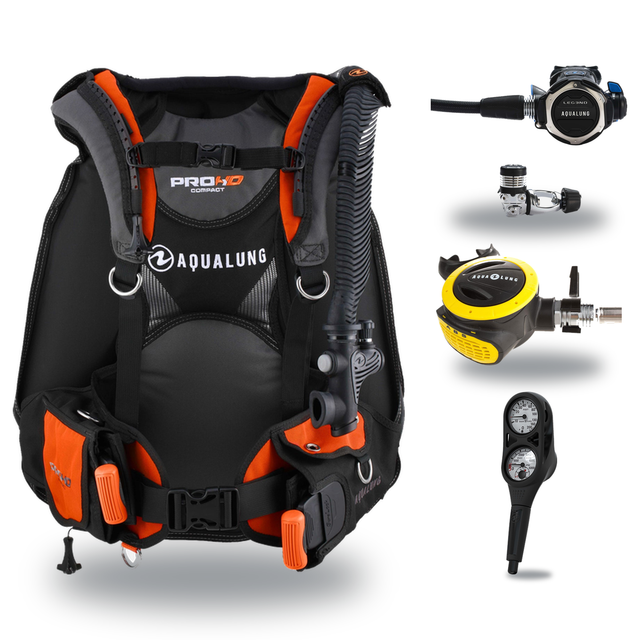 Aqualung Regulator + BCD Scuba Package – Pro HD Compact BCD + LEG3ND Regulator + Octopus + Console — includes Aqualung Pro H…