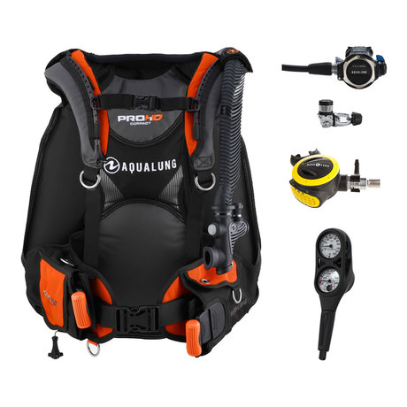 Aqualung Regulator + BCD Scuba Package – Pro HD Compact BCD + LEG3ND Regulator + Octopus + Console — Aqualung LEG3ND
