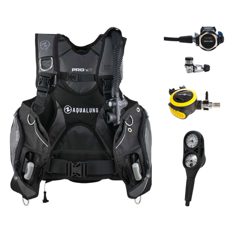 Aqualung Regulator + BCD Scuba Package – Pro HD Mens BCD + LEG3ND Regulator + Octopus + Console